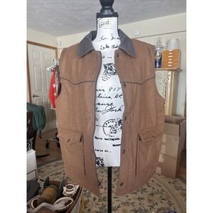 Guide Gear Men's Size XL Brown Wool Blend Vest Hunting Fishing Hiking